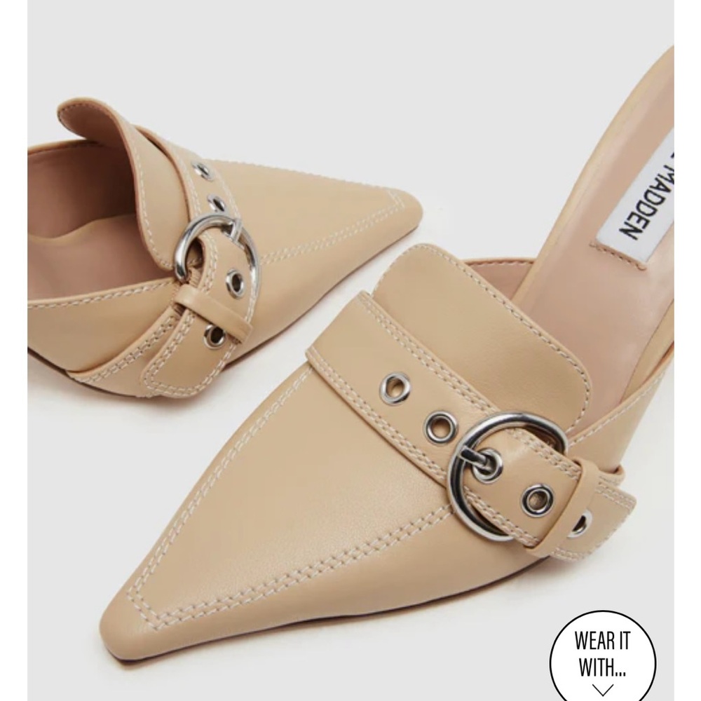 STEVE MADDEN - Cream Leather Heels NWT